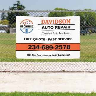 Auto Mechanic Repair and Maintenance Banner