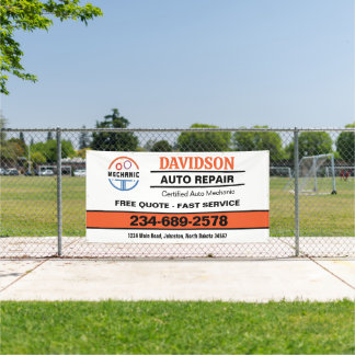 Auto Mechanic Repair and Maintenance Banner