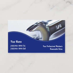 Auto Mechanic School Classes Business Card