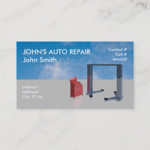 Auto mechanic shop business card