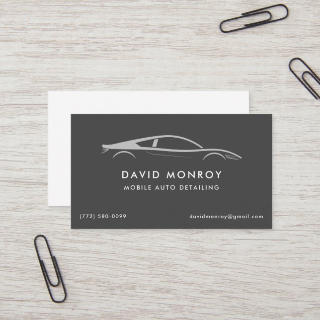 Auto Mobile Detailing Business Card (Front/Back In Situ)