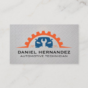 Auto Motive Gear Wrench Logo   Mechanic  Business Card