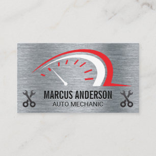 Auto Odometer Gauge   Wrenches Business Card