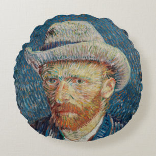 Auto portrait Van Gogh Round Pillow