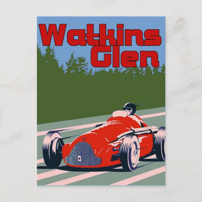 Auto Racer, Watkins Glen Postcard (Front)