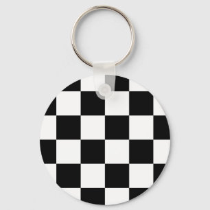 Auto Racing Chequered  Chequered Flag Keychain