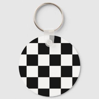 Auto Racing Chequered  Chequered Flag Keychain