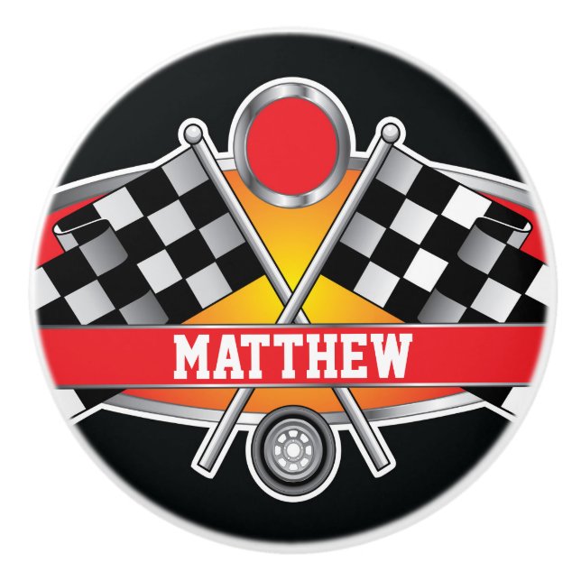 Auto Racing Drawer Knobs (Front)