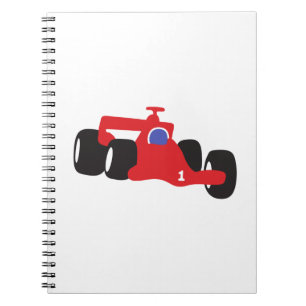 Auto Racing illustration printed on t-shirts Notebook