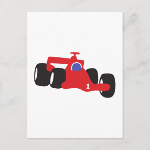 Auto Racing illustration printed on t-shirts Postcard