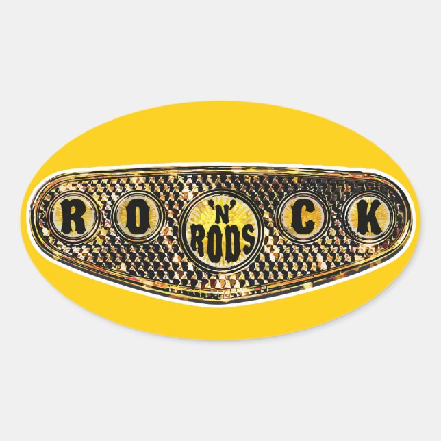 Auto racing oval sticker (Front)