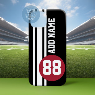 Auto Racing Stripes with custom number and name Case-Mate iPhone 14 Case