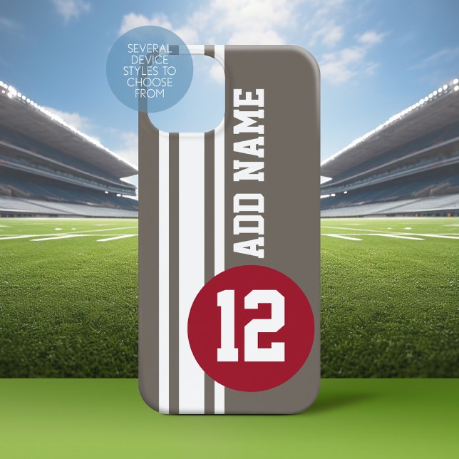 Auto Racing Stripes with number and name Case-Mate iPhone Case (Personalized Phone Case with A sporty Design)