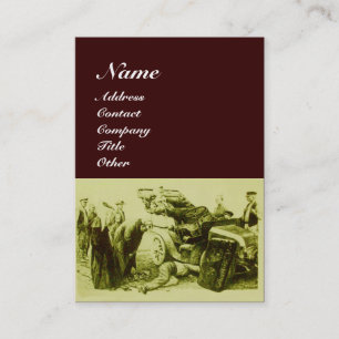 AUTO REPAIR- AUTOMOTIVE ,green red brown Business Card