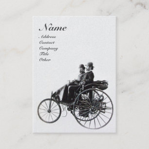 AUTO REPAIR AUTOMOTIVE MONOGRAM black white pearl Business Card