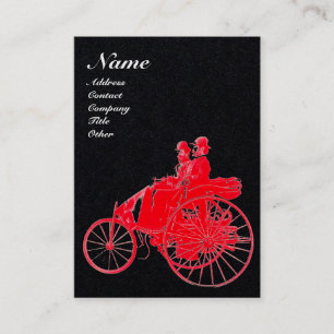 AUTO REPAIR AUTOMOTIVE MONOGRAM  Black White Red Business Card
