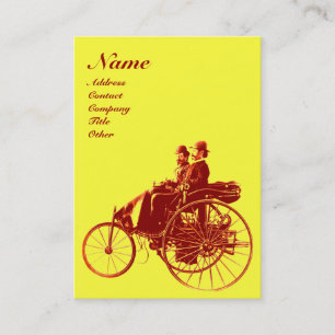 AUTO REPAIR AUTOMOTIVE MONOGRAM yellow brown Business Card