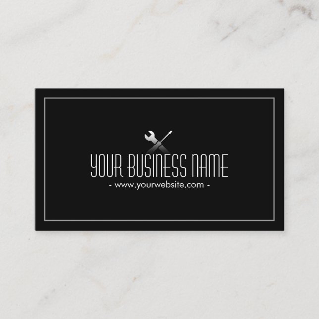 Auto Repair Handyman Professional Business Card (Front)