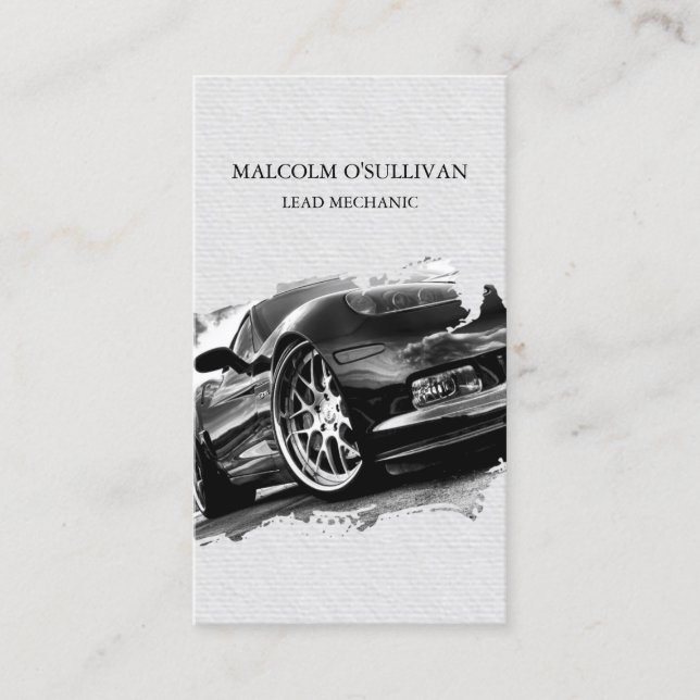 Auto Repair Mechanic Car Enthusiast Business Card (Front)
