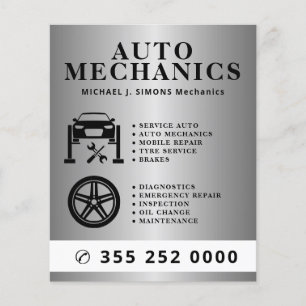 Auto repair professional mobile mechanic service flyer