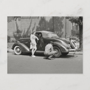 Auto Repair Service, 1942 Postcard