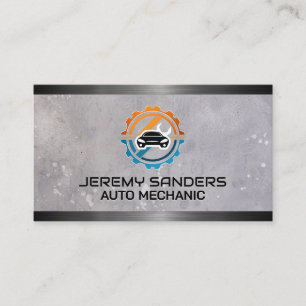 Auto Repair Service Logo   Mechanic Tech Business Card