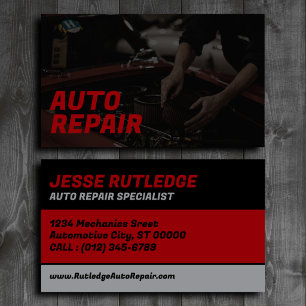 Auto Repair Specialist Custom Business Card