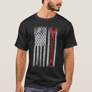 Auto Repairman Car Mechanic Wrench Workshop Tools T-Shirt
