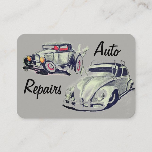 Auto Repairs Business Card (Front)