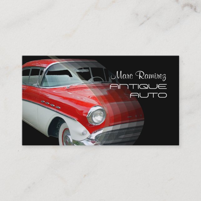 Auto Restoration business cards/1957 buick Business Card (Front)