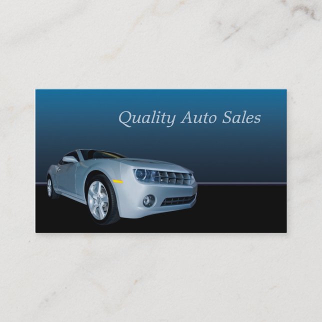 Auto Sales and Service Business Card (Front)