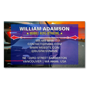 Auto Sales, Auto Repair, Mobile Car Detailing  Magnetic Business Card