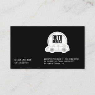 Auto Service   Mechanic Repair Business Card