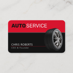 Auto Service   Modern Business Card