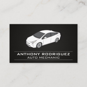 Auto Service    White Automobile Business Card