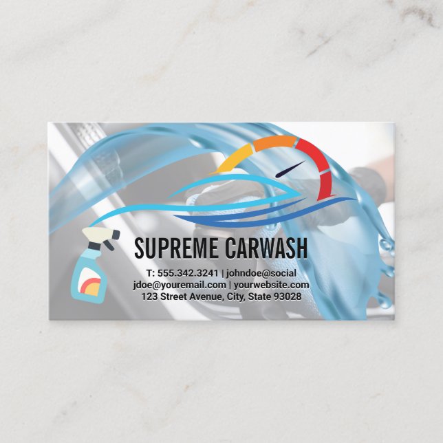 Auto Services | Car Wash Business Card (Front)