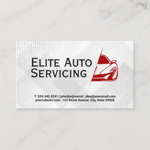 Auto Servicing Technician Car Parts Business Card