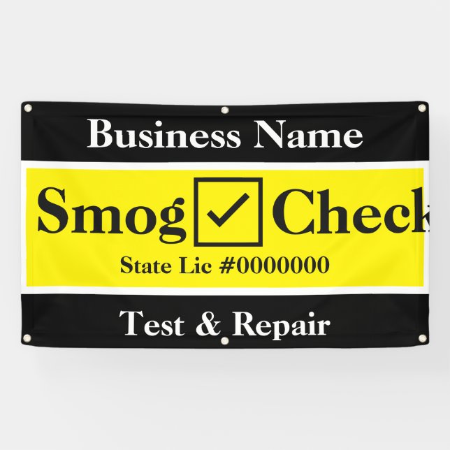 Auto Smog Check Business Banner (Horizontal)