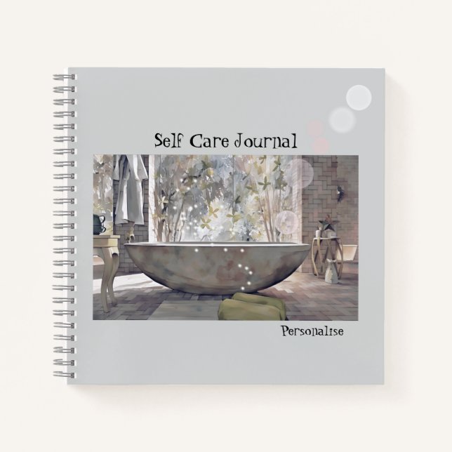Auto-soin Baignoire Bulles Personal Grey Journal (Devant)