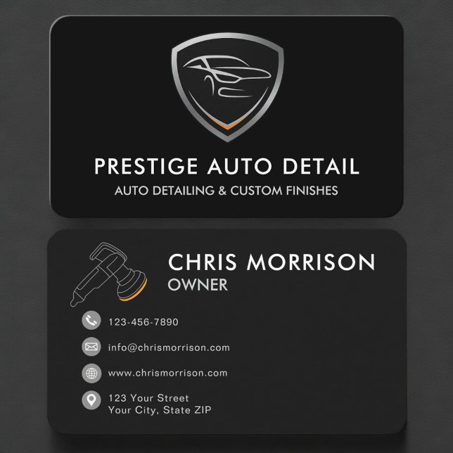 Auto Spa Car Detailing Cleaning Business Card (Creator Uploaded)