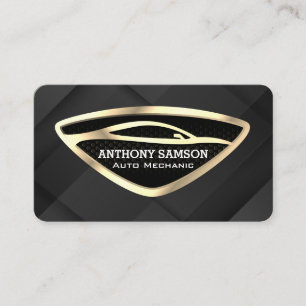 Auto Sports Car Care   Sleek Black  Business Card
