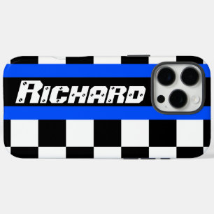 Auto sports chequered flag pattern name iPhone 16 pro max case