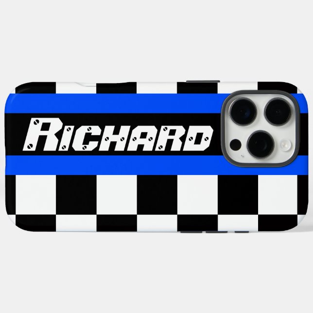 Auto sports chequered flag pattern name Case-Mate iPhone case (Back (Horizontal))