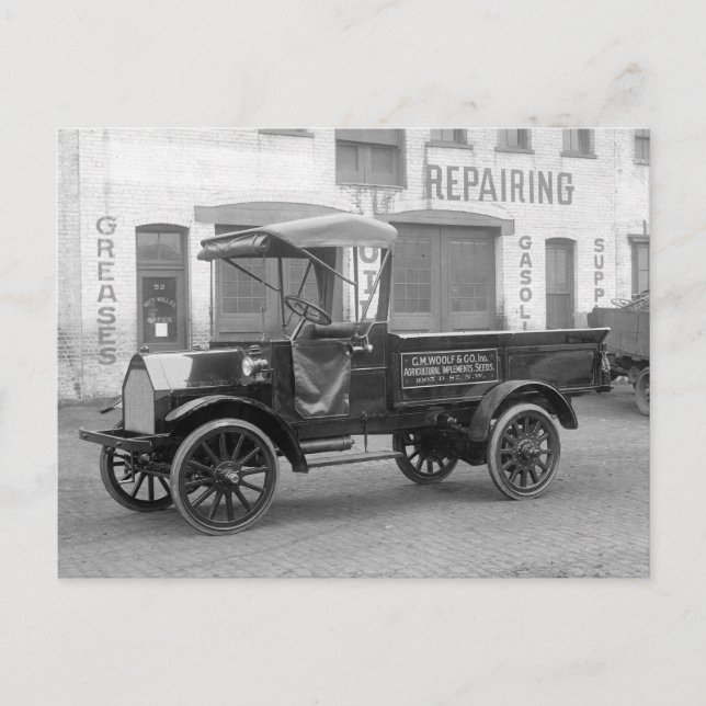 Auto Supply Delivery Truck, 1915 Postcard (Front)