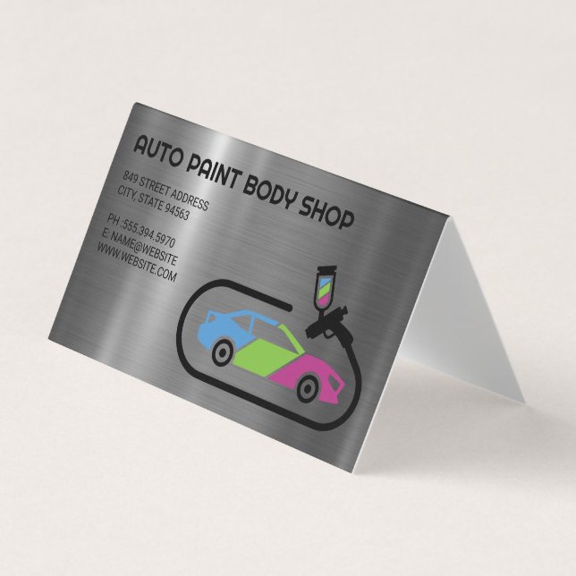 Auto Support | Car Paint Jobs Business Card (Front)