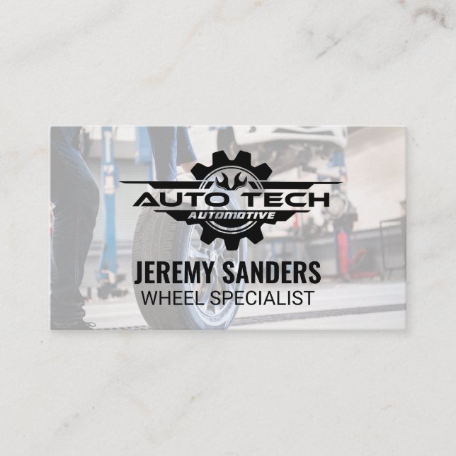 Auto Tech Automotive | Mechanic Business Card (Front)