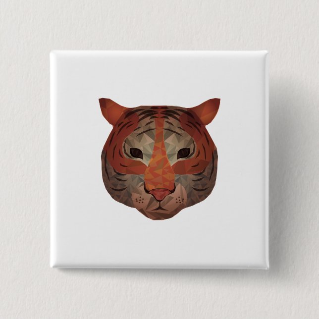 Auto Tiger 2 Inch Square Button (Front)