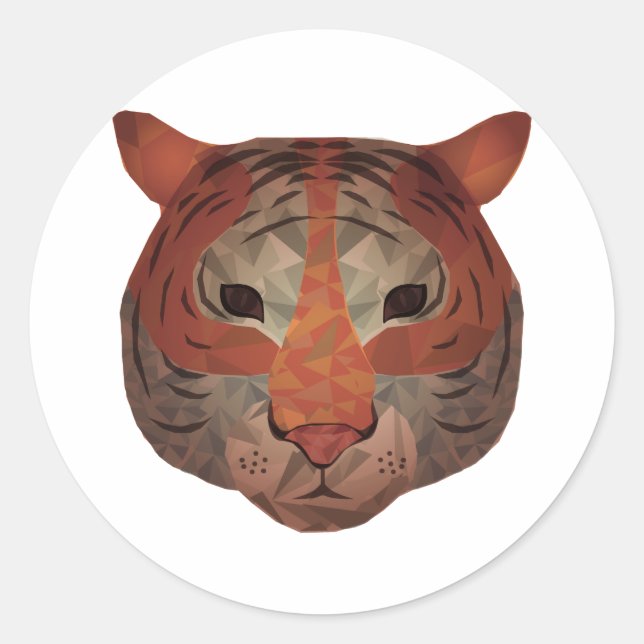 Auto Tiger Classic Round Sticker (Front)