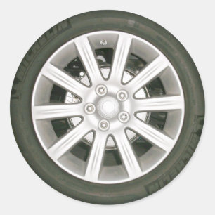 Auto Tire/Wheel Classic Round Sticker