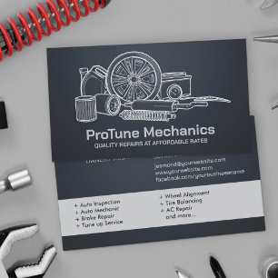 Auto Vehicle Repair - Mechanic  Business Card